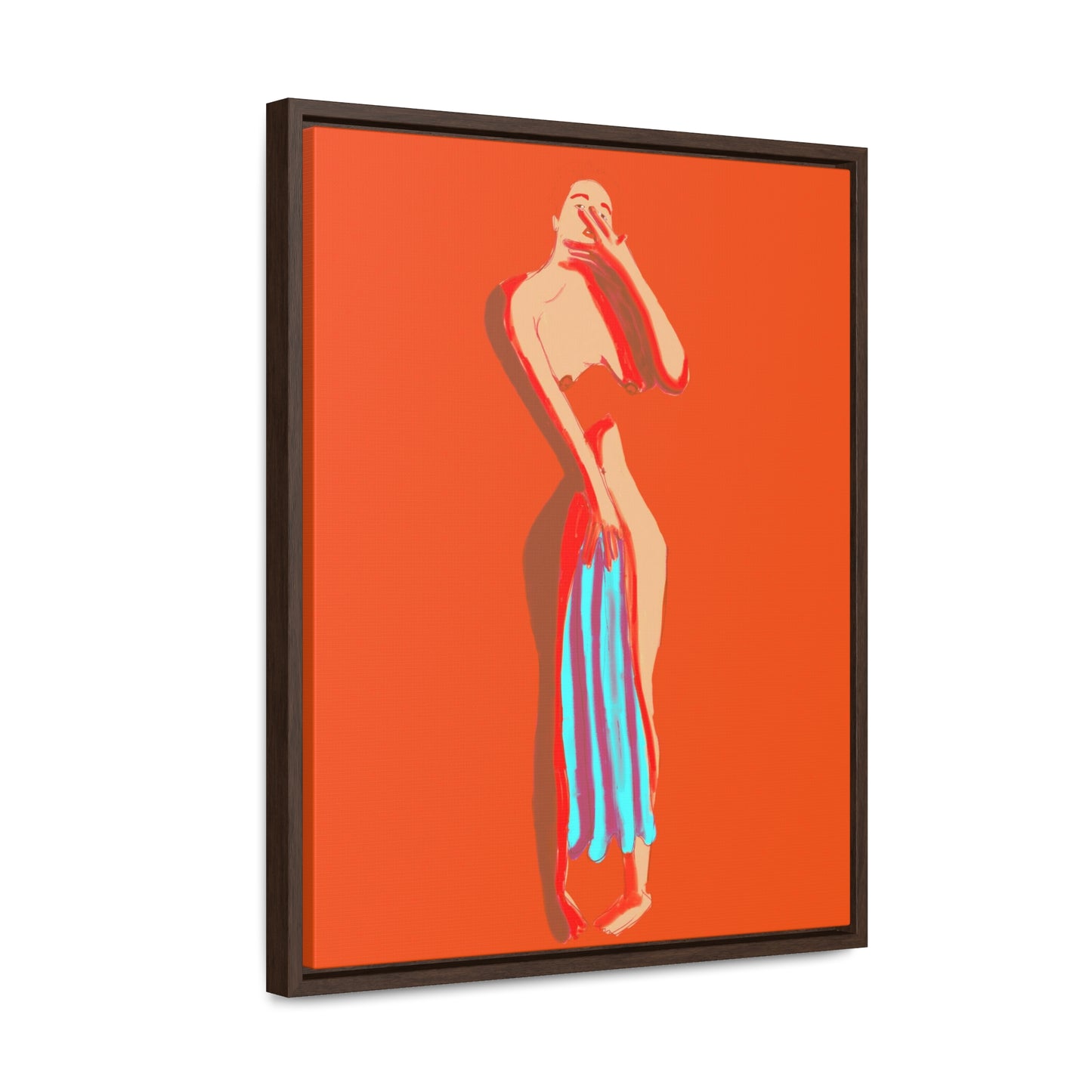 The Orange Towel, Original Eduard Pavel, Gallery Canvas Wraps, Vertical Frame