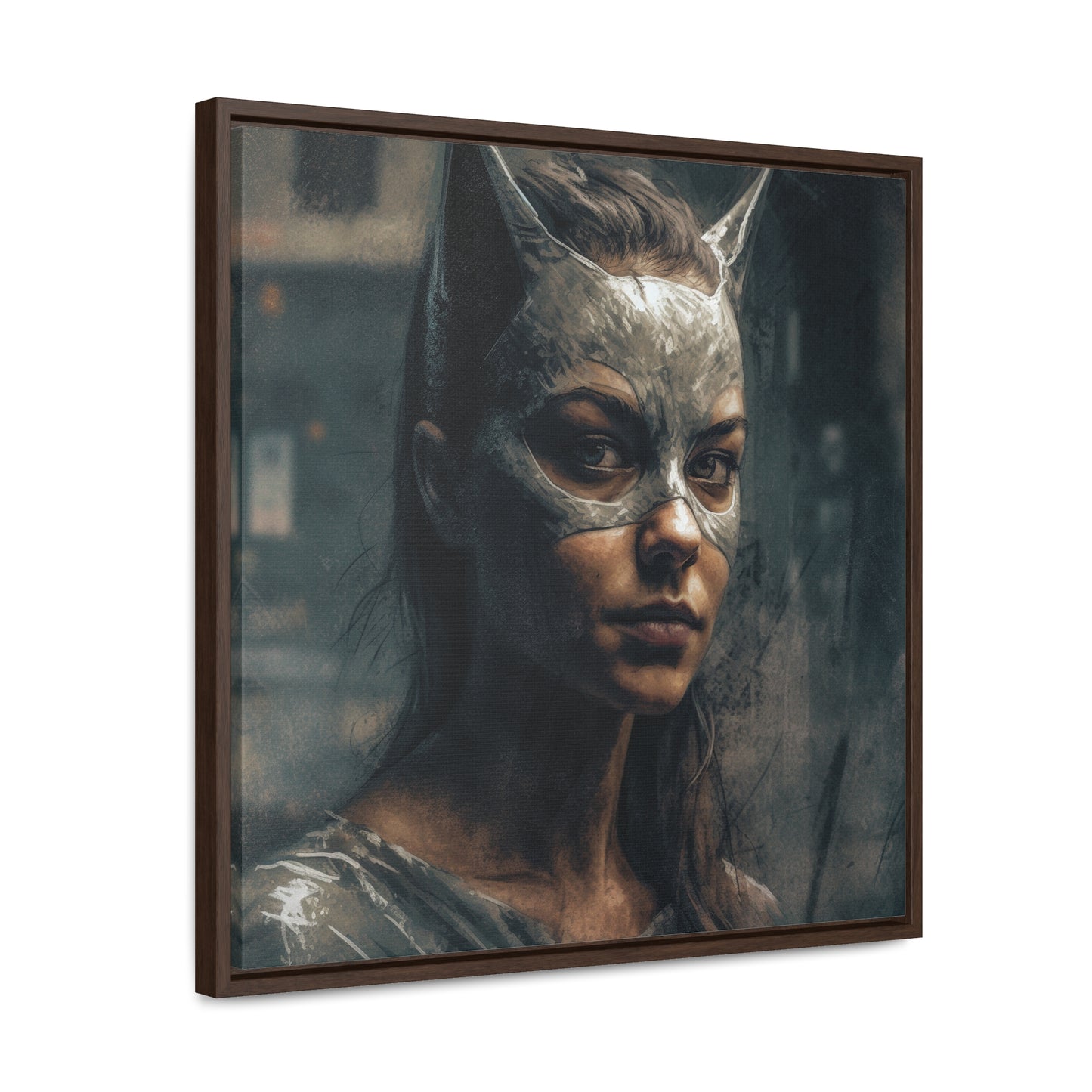 Cat Woman 23, Gallery Canvas Wraps, Square Frame