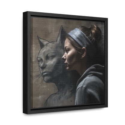 Cat Woman 27, Gallery Canvas Wraps, Square Frame