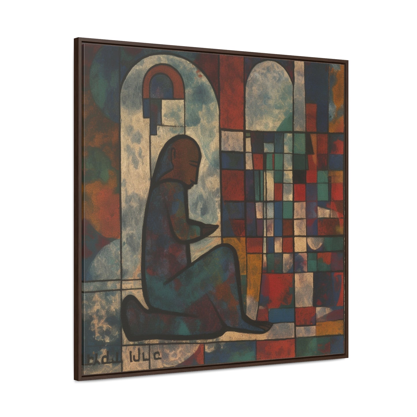 Sad Man 10, Gallery Canvas Wraps, Square Frame