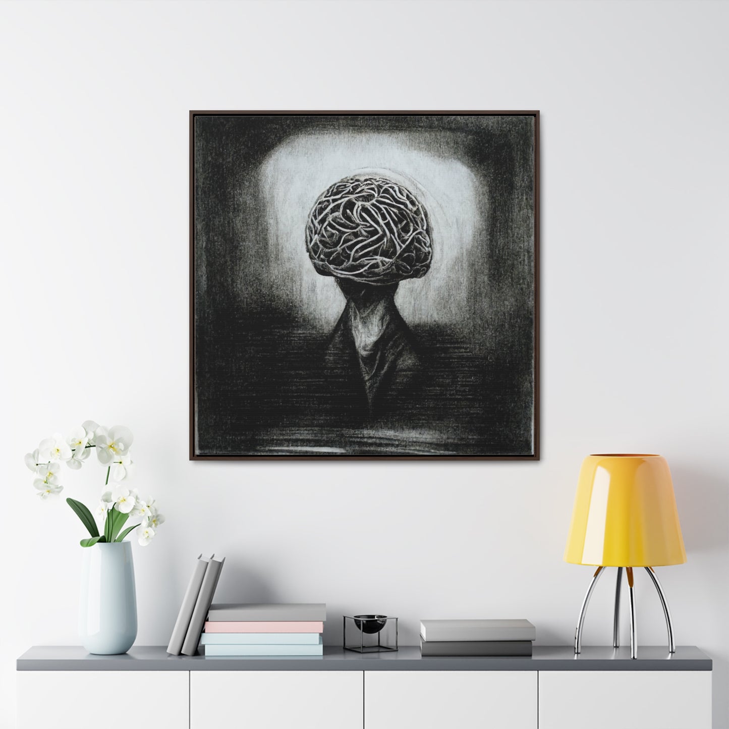 Brain 7, Valentinii, Gallery Canvas Wraps, Square Frame