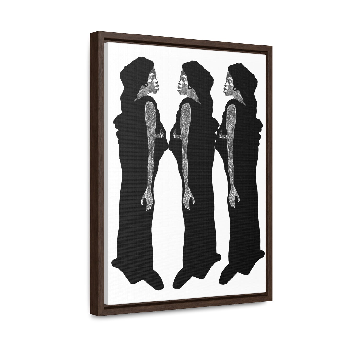 Three Women, Original Eduard Pavel, Gallery Canvas Wraps, Vertical Frame