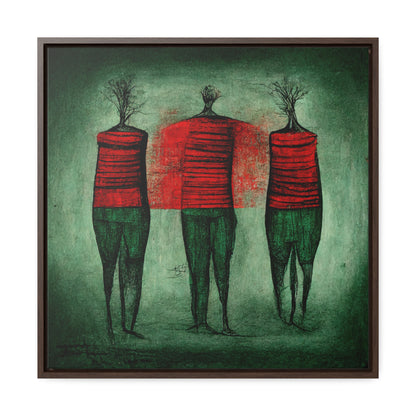 Loneliness Green Red 13, Valentinii, Gallery Canvas Wraps, Square Frame