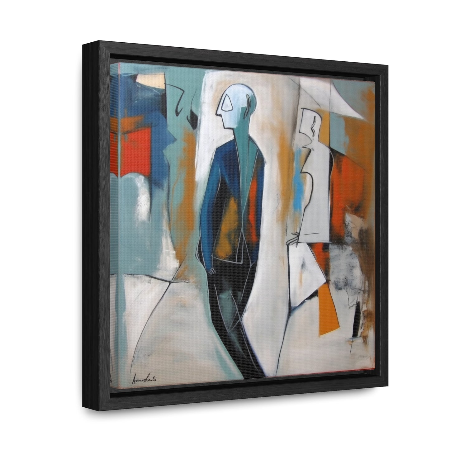 Sad Man 21, Valentinii, Gallery Canvas Wraps, Square Frame