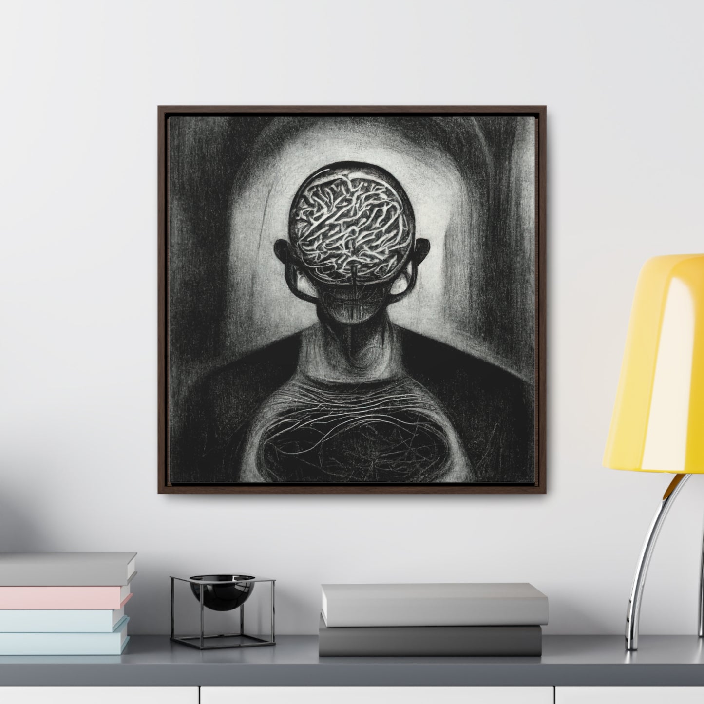 Brain 2, Valentinii, Gallery Canvas Wraps, Square Frame