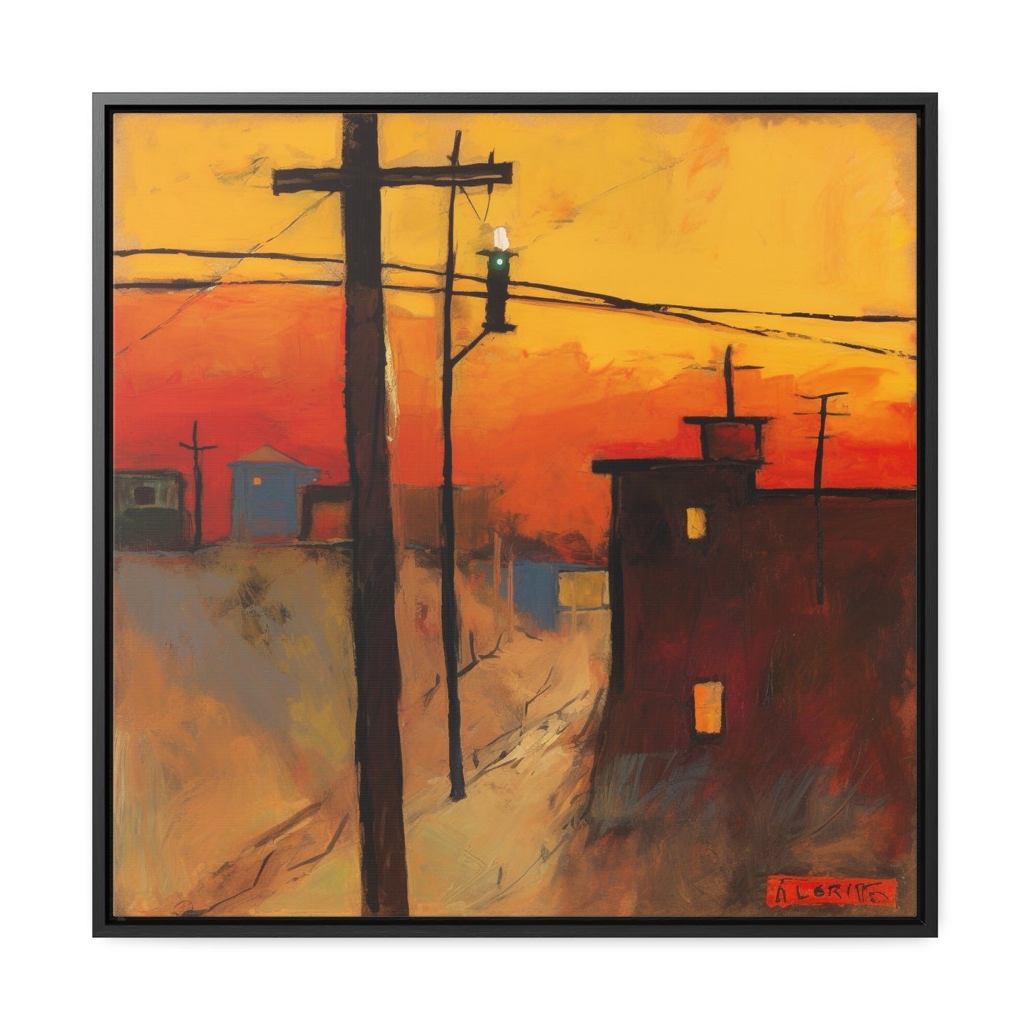 Land of the Sun 76, Valentinii, Gallery Canvas Wraps, Square Frame