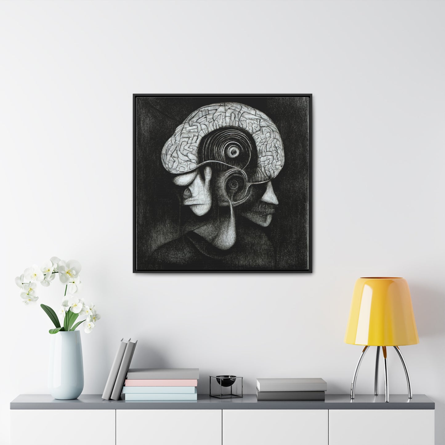 Brain 6, Valentinii, Gallery Canvas Wraps, Square Frame