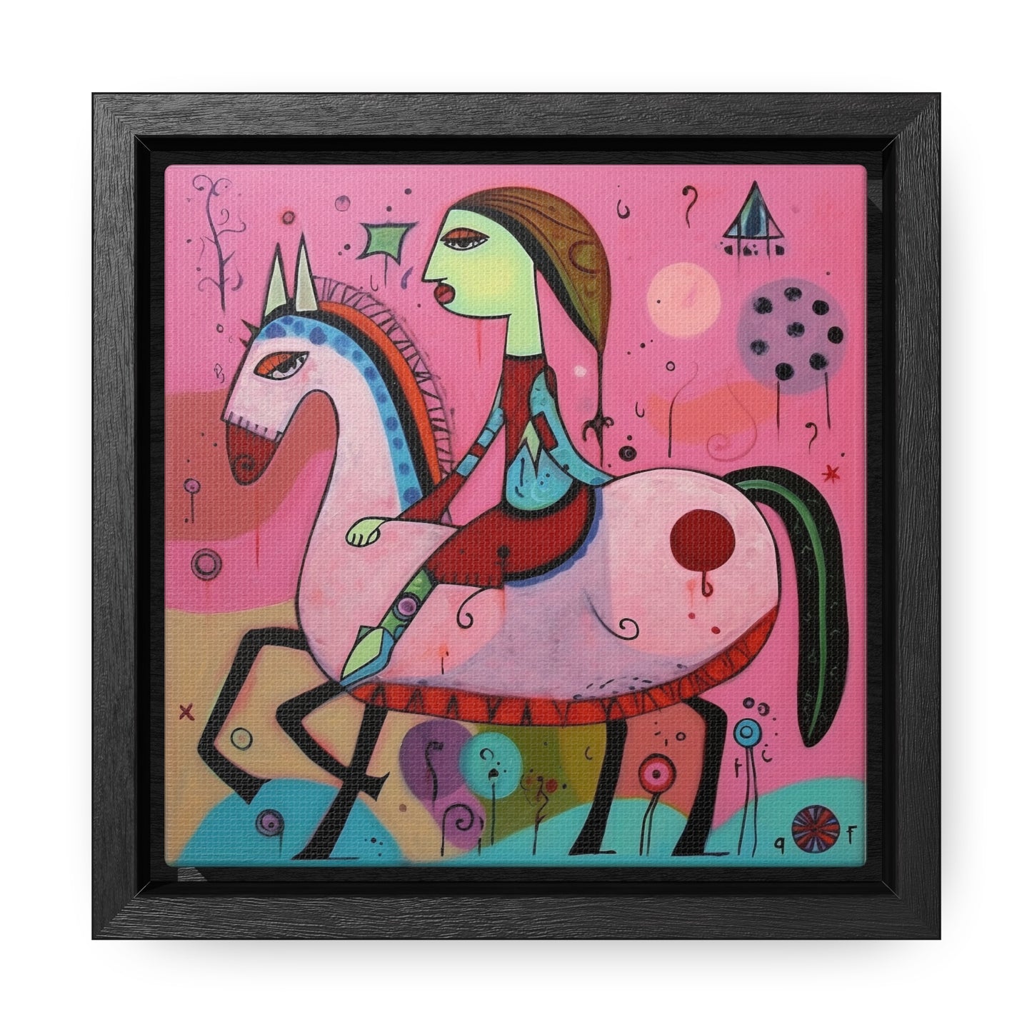 The Dreams of the Child 9, Gallery Canvas Wraps, Square Frame