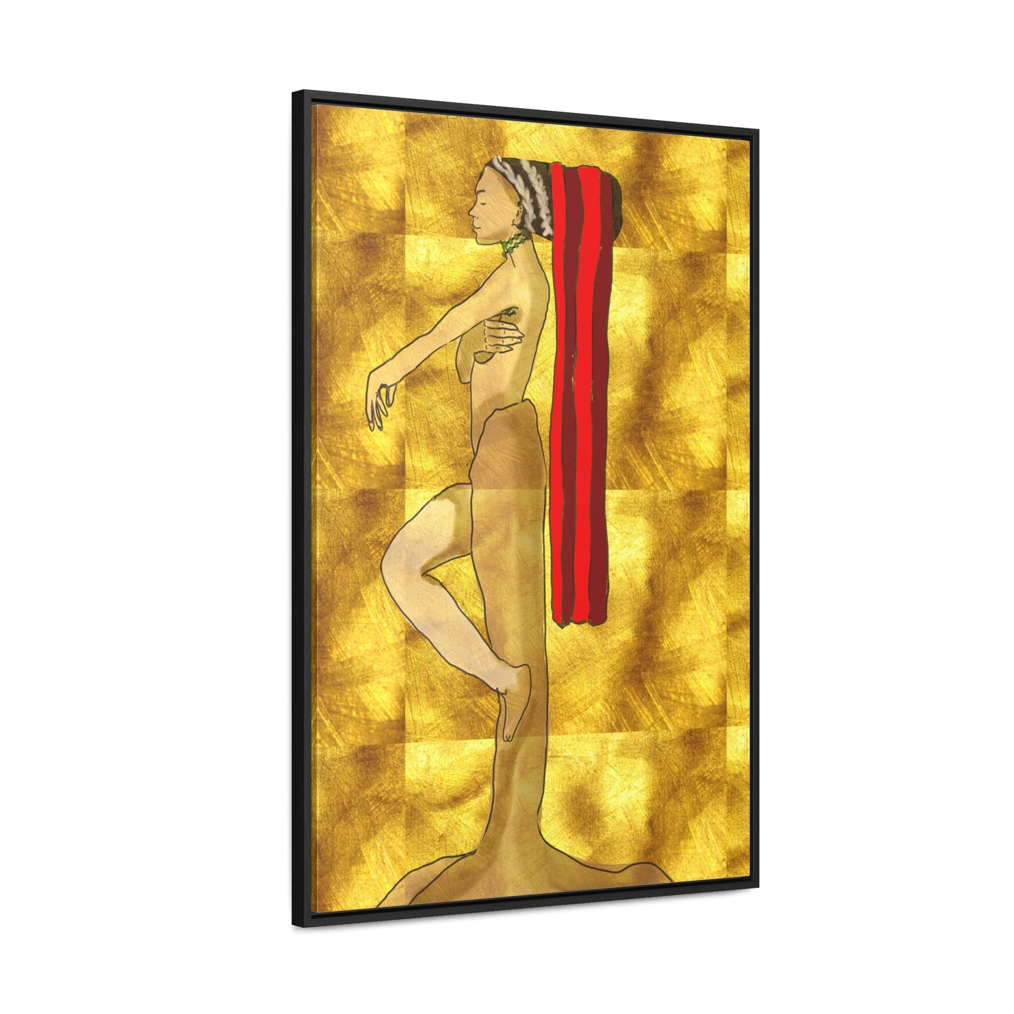 Woman in Gold, Original Eduard Pavel, Gallery Canvas Wraps, Vertical Frame