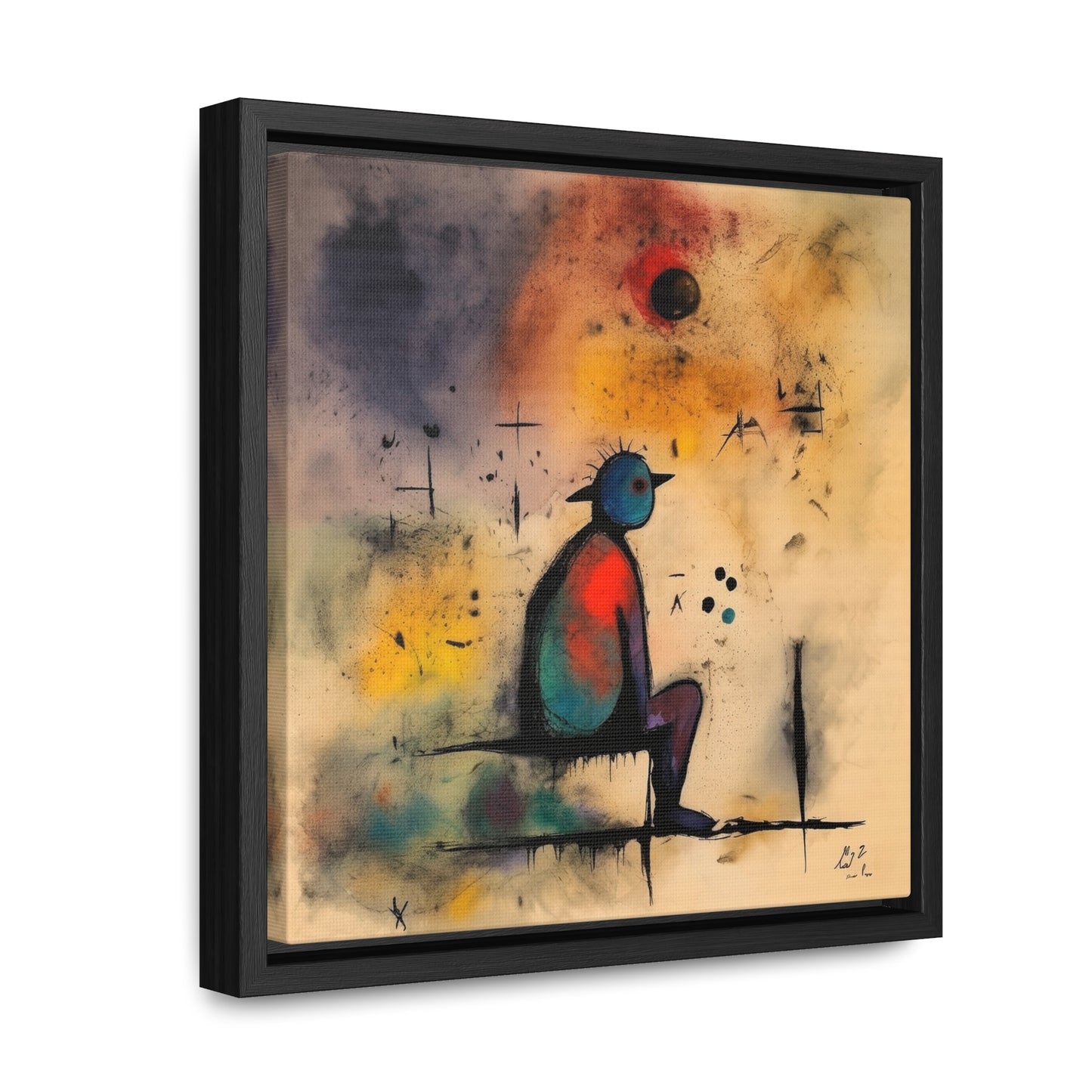 Sad Man 7, Valentinii, Gallery Canvas Wraps, Square Frame