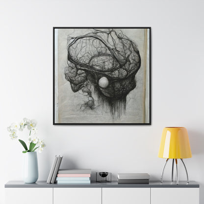 Brain 60, Valentinii, Gallery Canvas Wraps, Square Frame