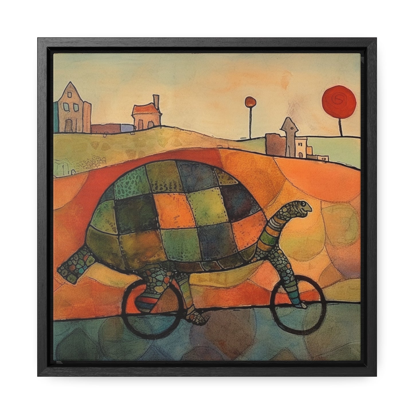 Turtle 5, Gallery Canvas Wraps, Square Frame