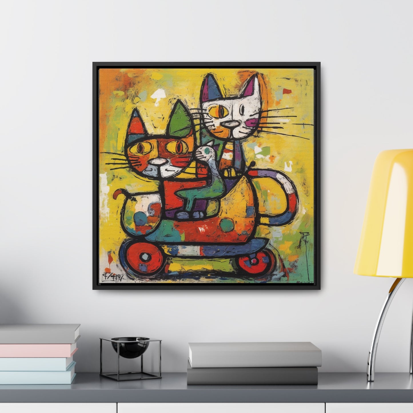 Cat 142, Gallery Canvas Wraps, Square Frame