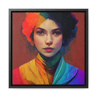 Lady's faces 2, Valentinii, Gallery Canvas Wraps, Square Frame