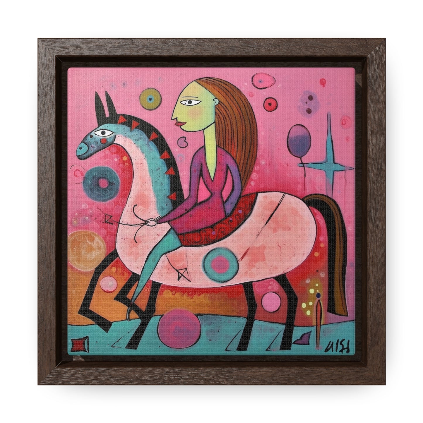 The Dreams of the Child 59, Gallery Canvas Wraps, Square Frame