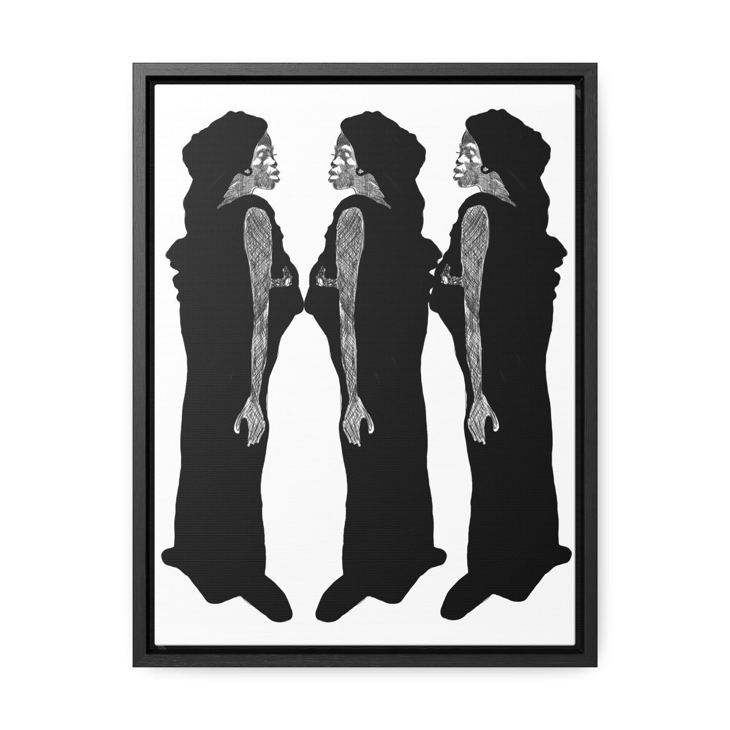 Three Women, Original Eduard Pavel, Gallery Canvas Wraps, Vertical Frame