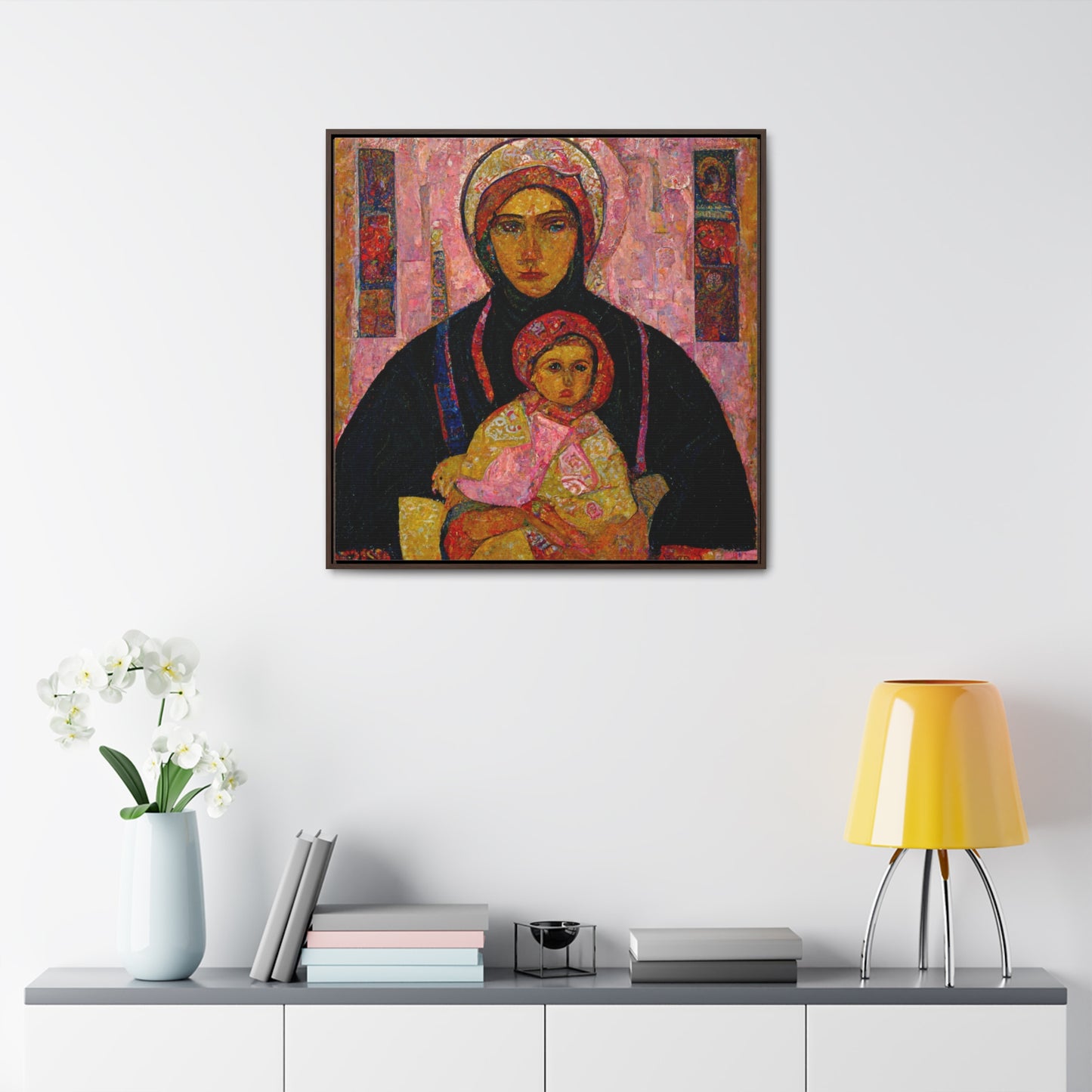 Mary and the Child 15, Valentinii, Gallery Canvas Wraps, Square Frame