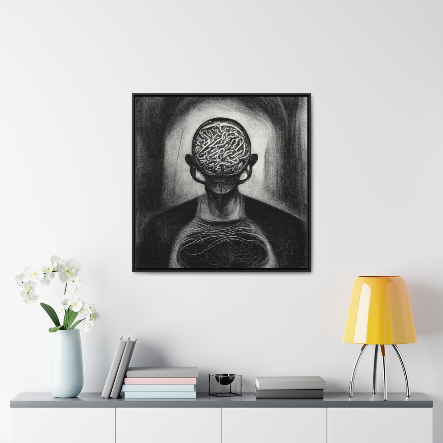 Brain 2, Valentinii, Gallery Canvas Wraps, Square Frame