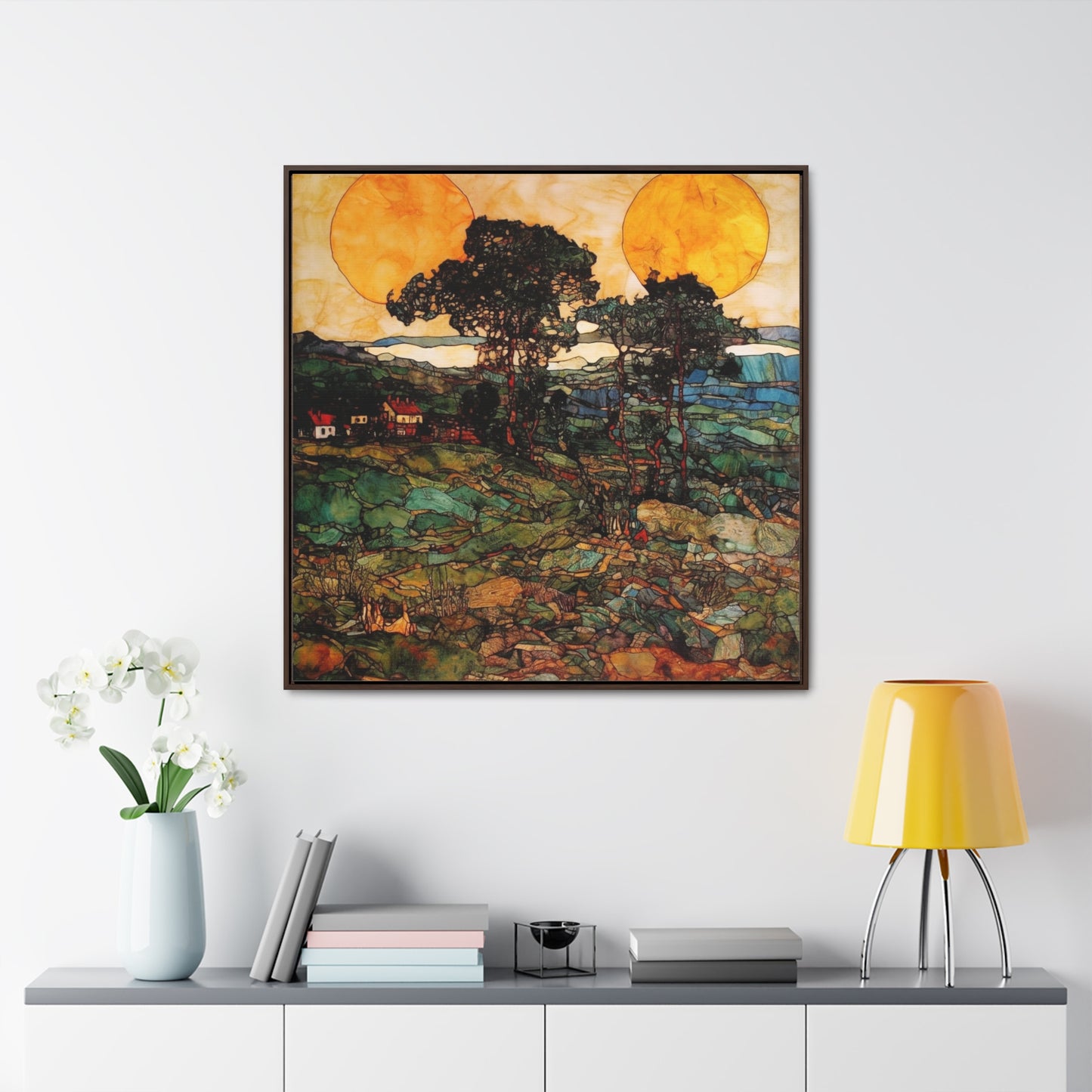 Land of the Sun 39, Valentinii, Gallery Canvas Wraps, Square Frame