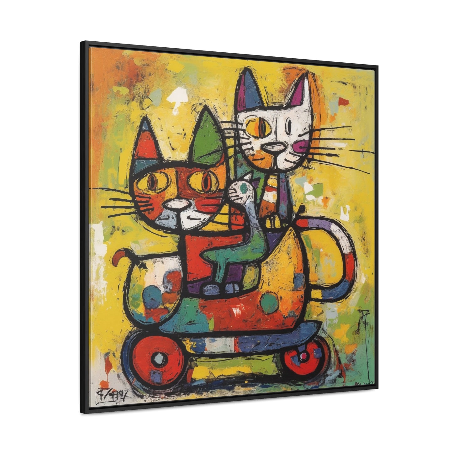 Cat 142, Gallery Canvas Wraps, Square Frame