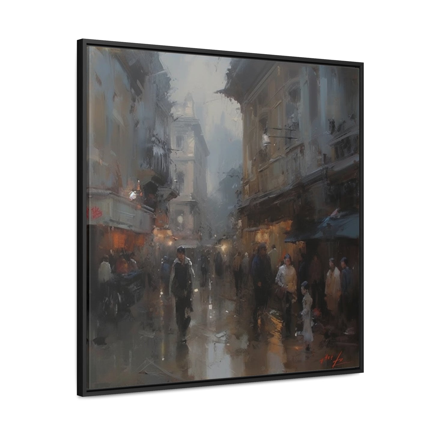 Social 3, Gallery Canvas Wraps, Square Frame