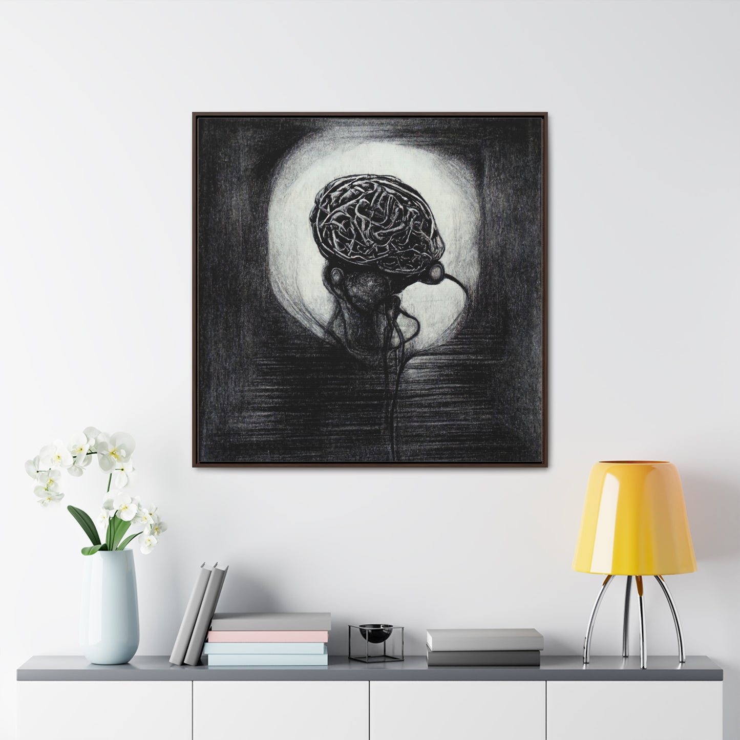 Brain 18, Valentinii, Gallery Canvas Wraps, Square Frame