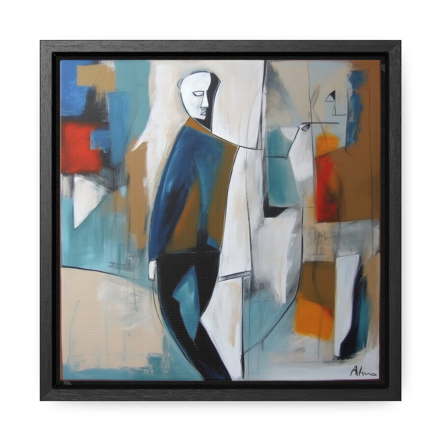 Sad Man 25, Valentinii, Gallery Canvas Wraps, Square Frame