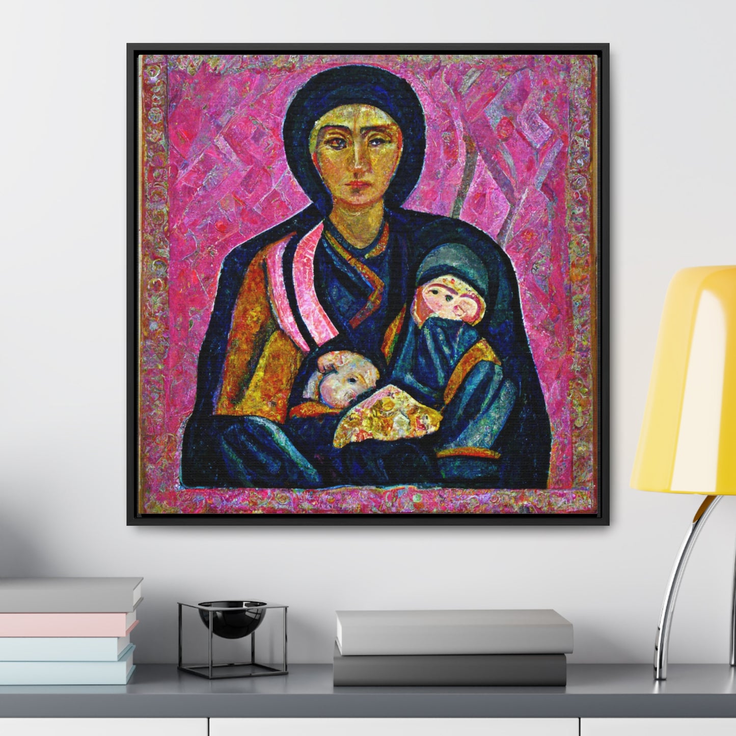 Mary and the Child 17, Valentinii, Gallery Canvas Wraps, Square Frame