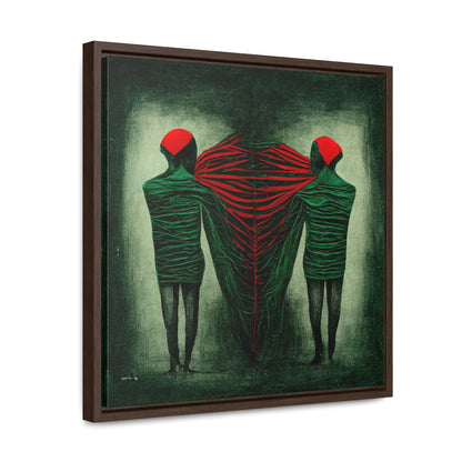 Loneliness Green Red 7, Valentinii, Gallery Canvas Wraps, Square Frame