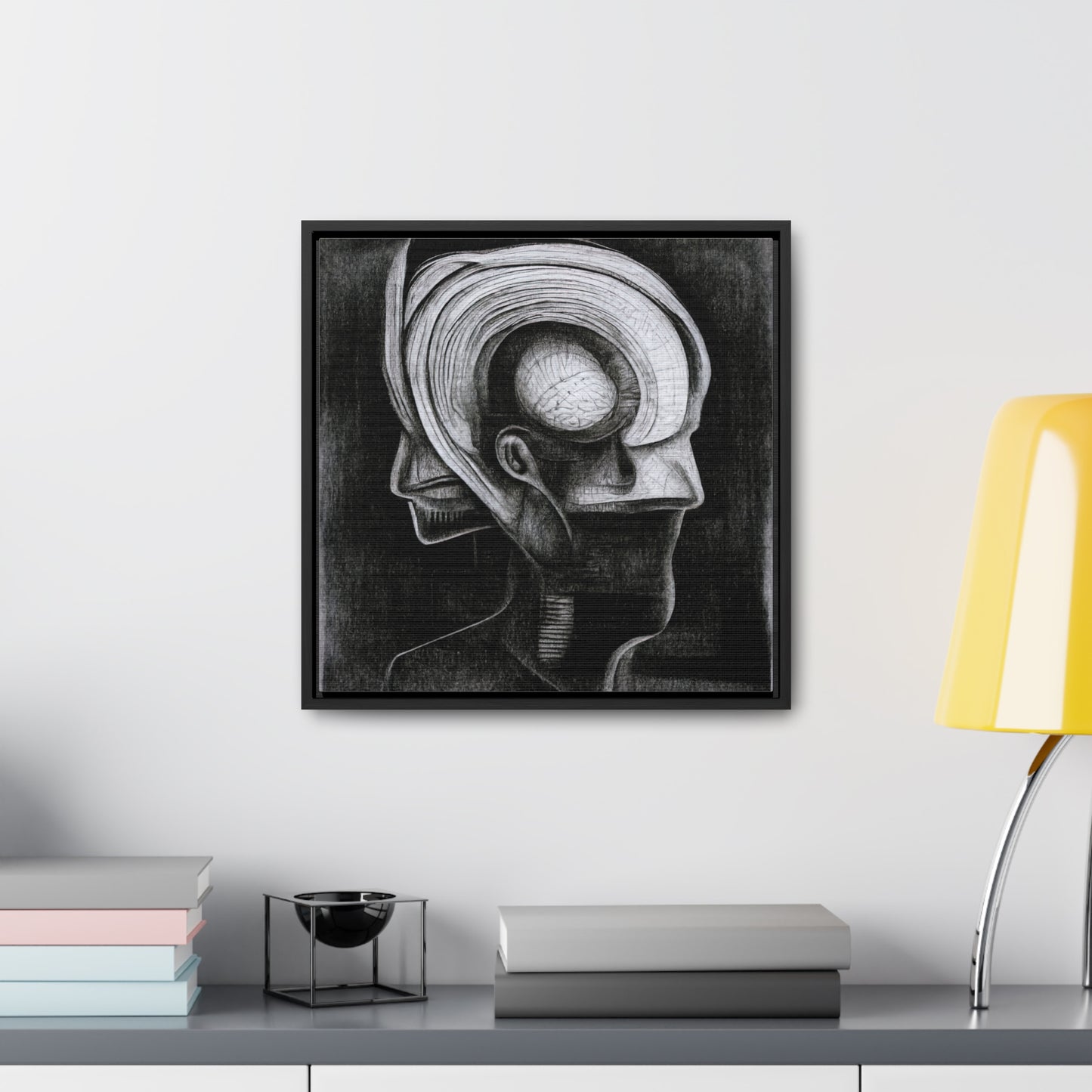 Brain 41, Valentinii, Gallery Canvas Wraps, Square Frame