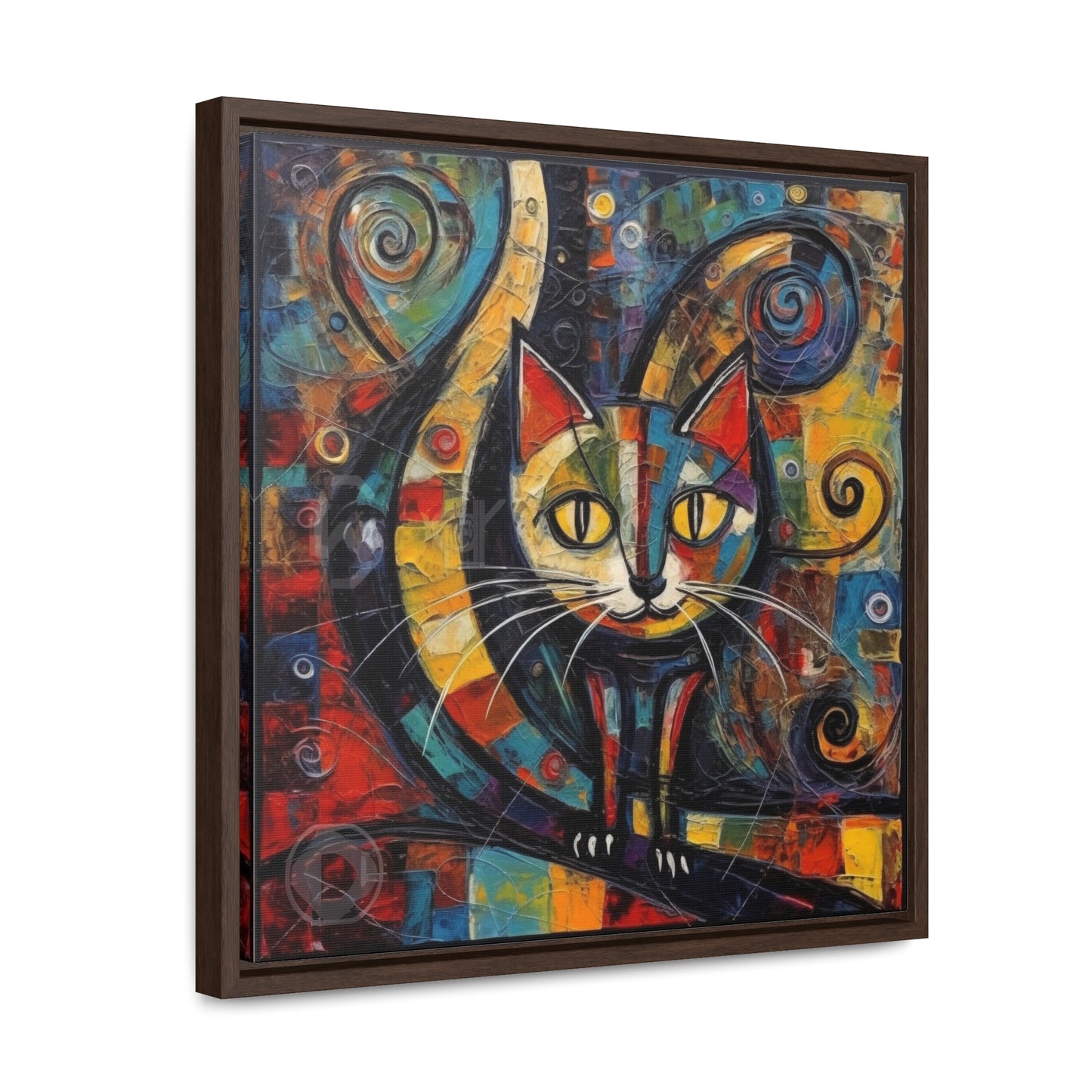 Cat 117, Gallery Canvas Wraps, Square Frame