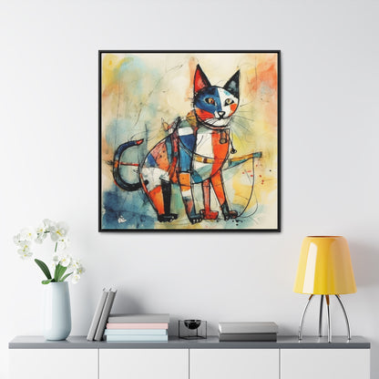 Cat 103, Gallery Canvas Wraps, Square Frame