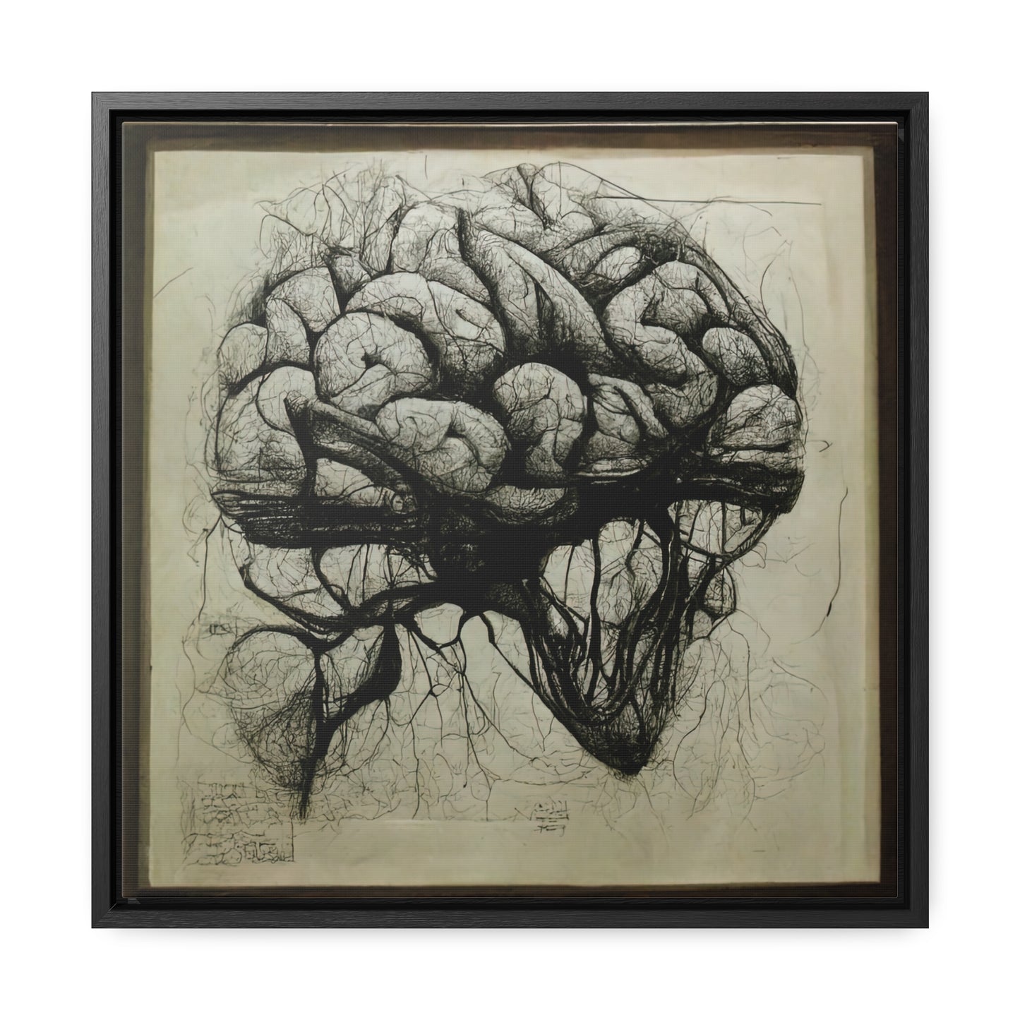 Brain 55, Valentinii, Gallery Canvas Wraps, Square Frame