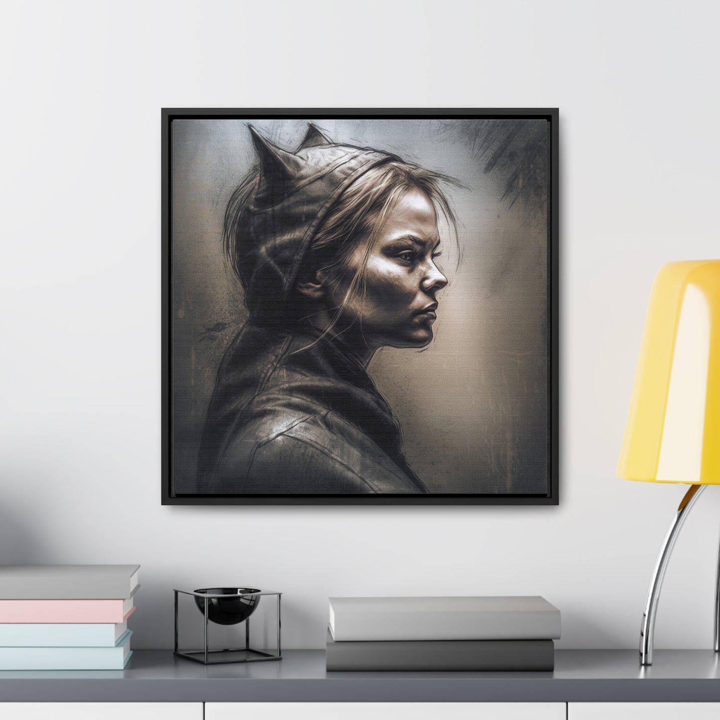 Cat Woman 8, Gallery Canvas Wraps, Square Frame