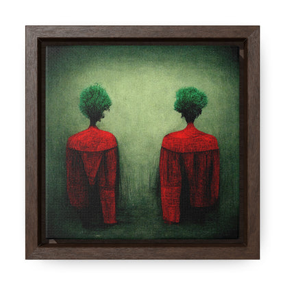 Loneliness Green Red 28, Valentinii, Gallery Canvas Wraps, Square Frame