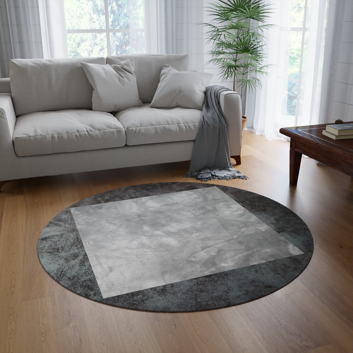 Square, Round Rug