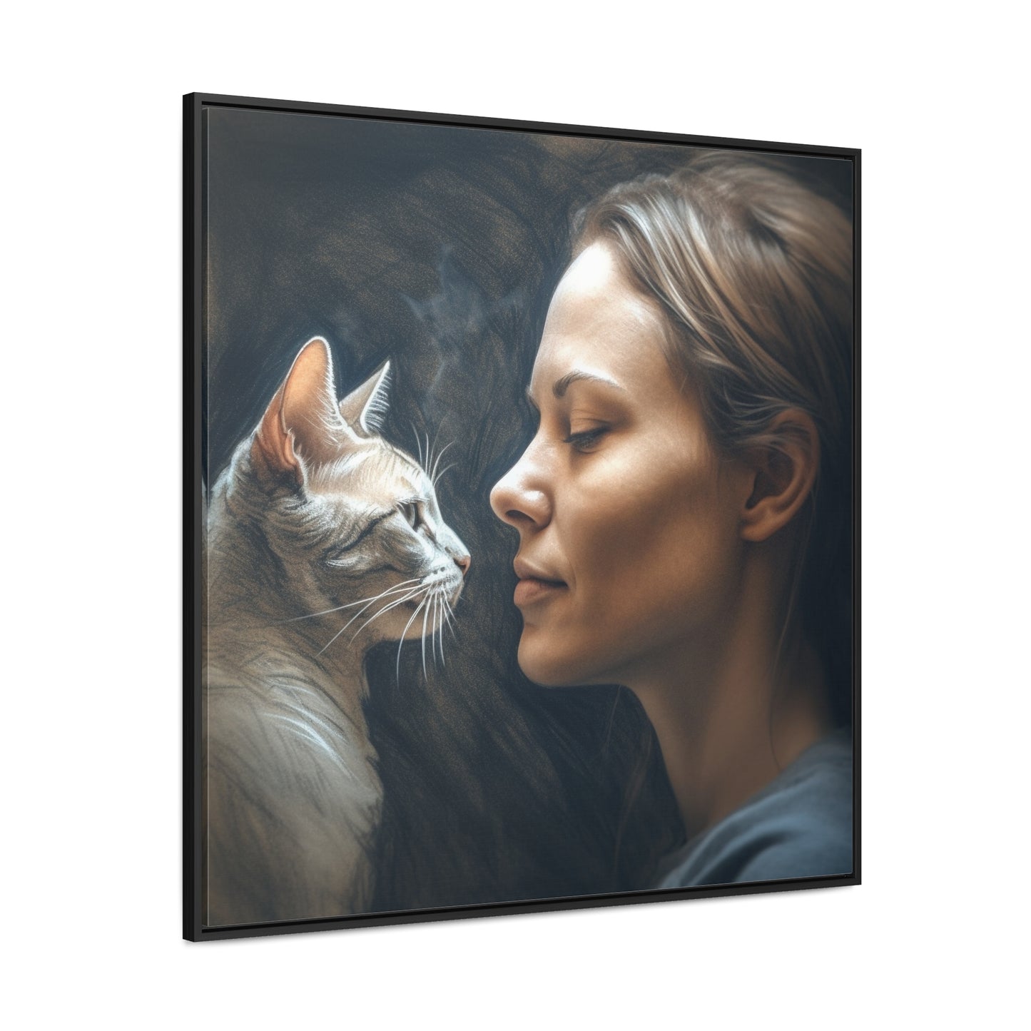 Cat Woman 32, Gallery Canvas Wraps, Square Frame