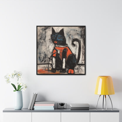 Cat 37, Gallery Canvas Wraps, Square Frame