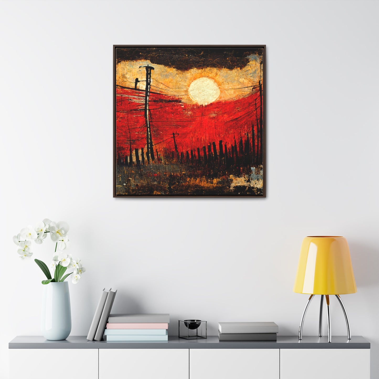 Land of the Sun 21, Valentinii, Gallery Canvas Wraps, Square Frame