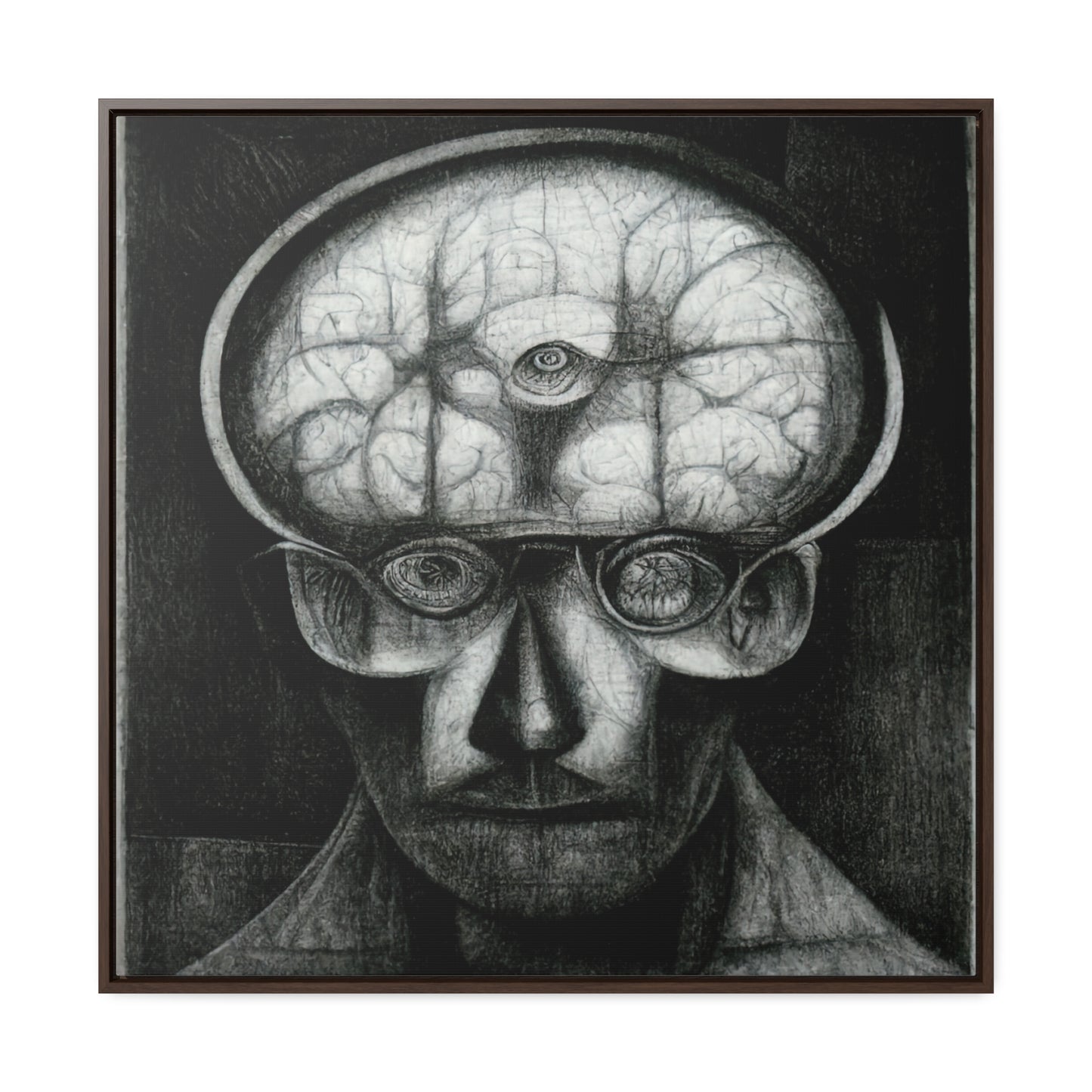 Brain 52, Valentinii, Gallery Canvas Wraps, Square Frame