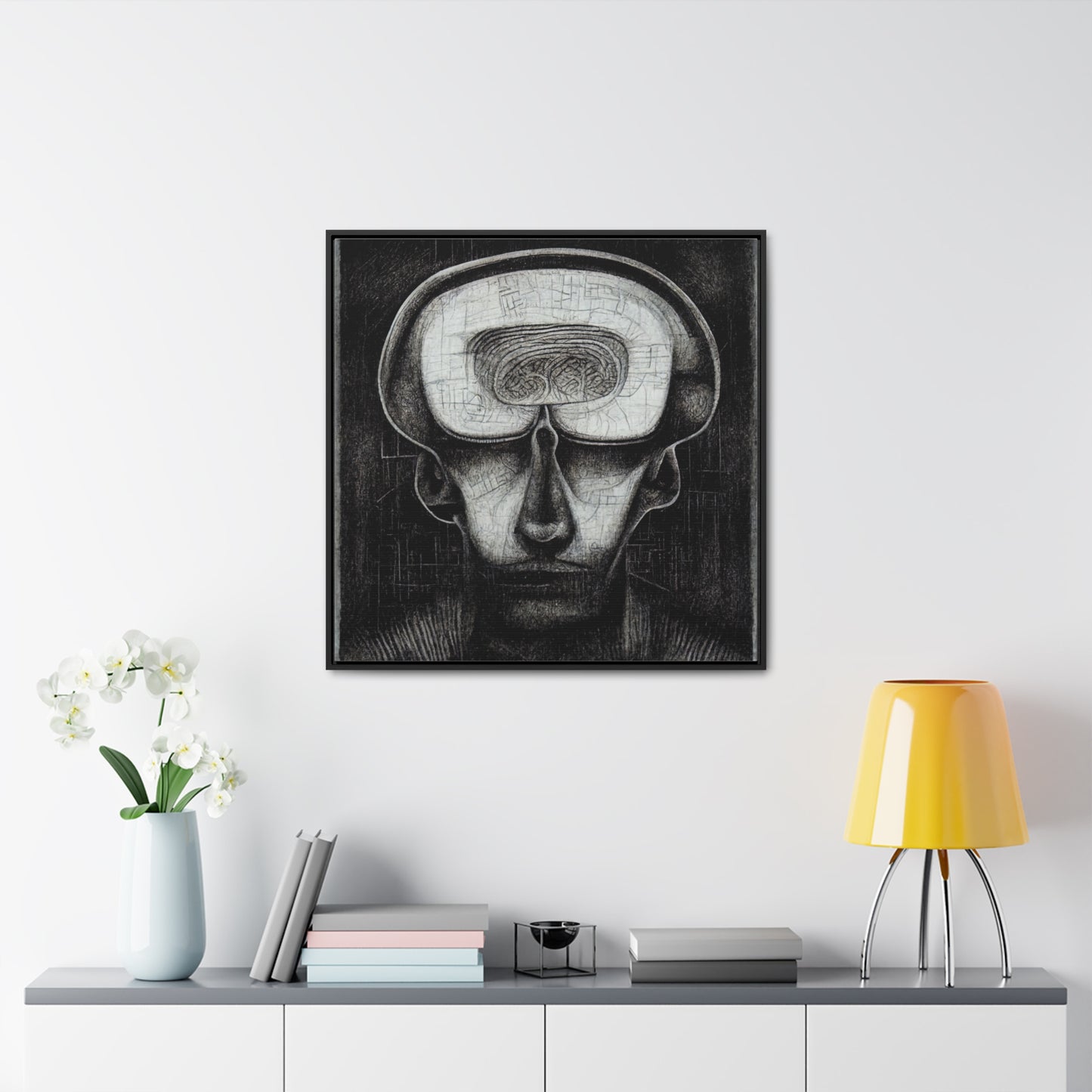 Brain 59, Valentinii, Gallery Canvas Wraps, Square Frame