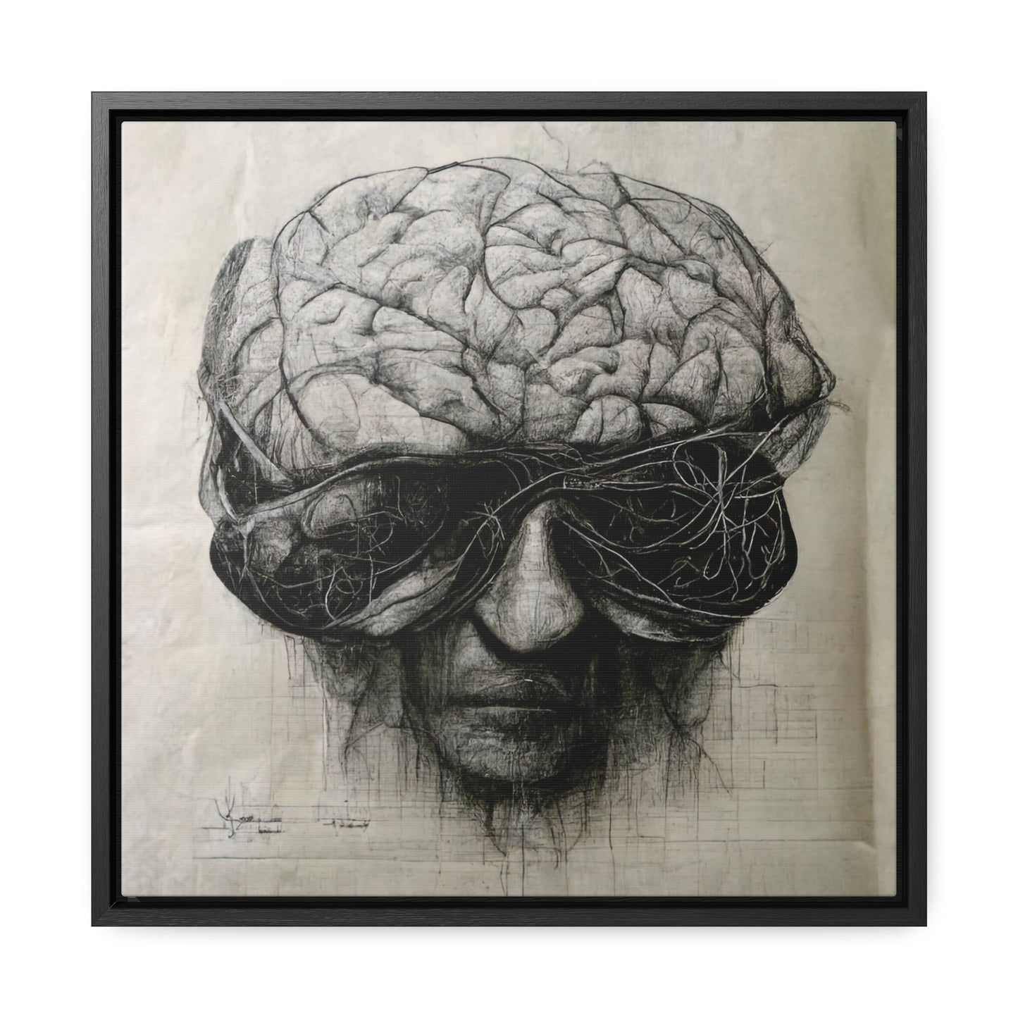 Brain 44, Valentinii, Gallery Canvas Wraps, Square Frame