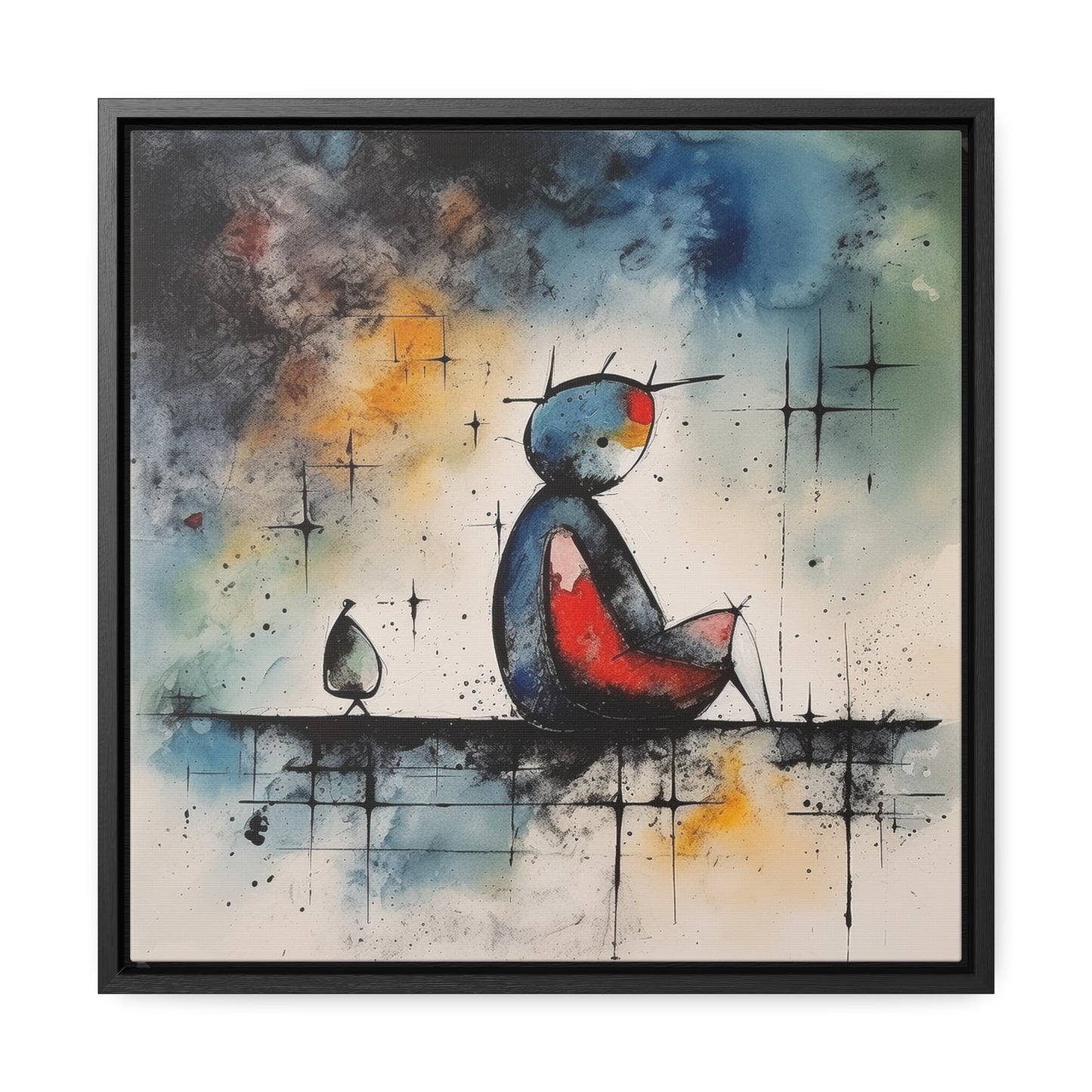 Sad Man 6, Valentinii, Gallery Canvas Wraps, Square Frame