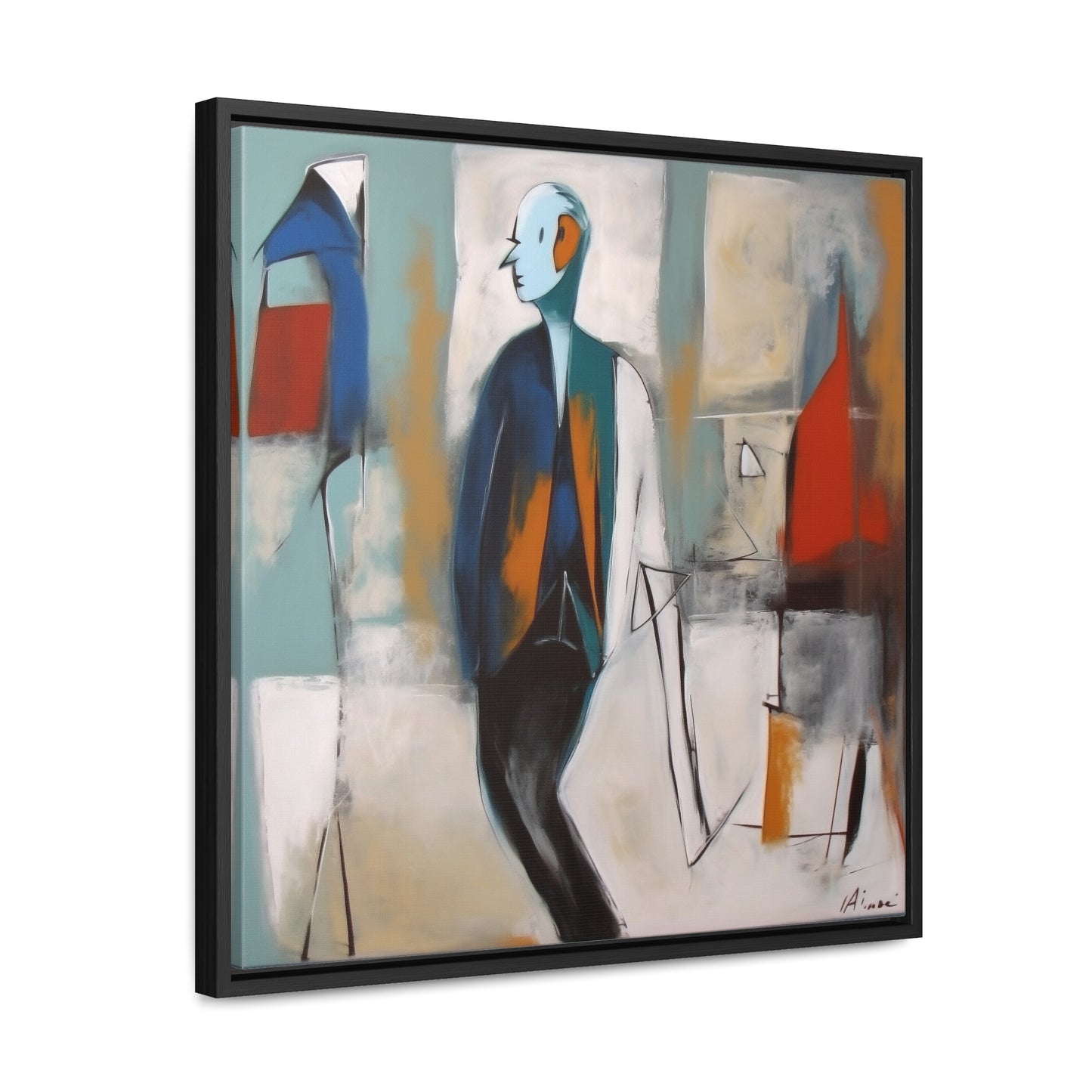 Sad Man 19, Gallery Canvas Wraps, Square Frame