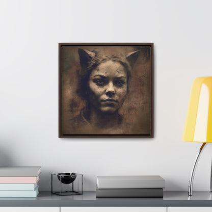 Cat Woman 20, Gallery Canvas Wraps, Square Frame