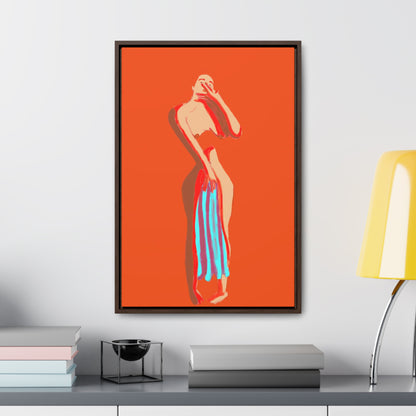 The Orange Towel, Original Eduard Pavel, Gallery Canvas Wraps, Vertical Frame