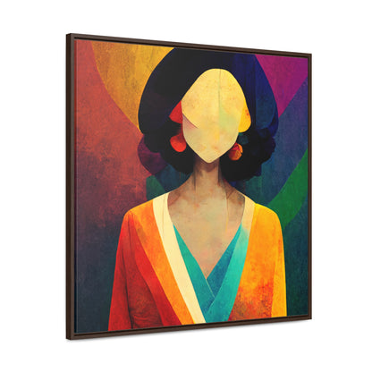 Lady's faces, Valentinii, Gallery Canvas Wraps, Square Frame