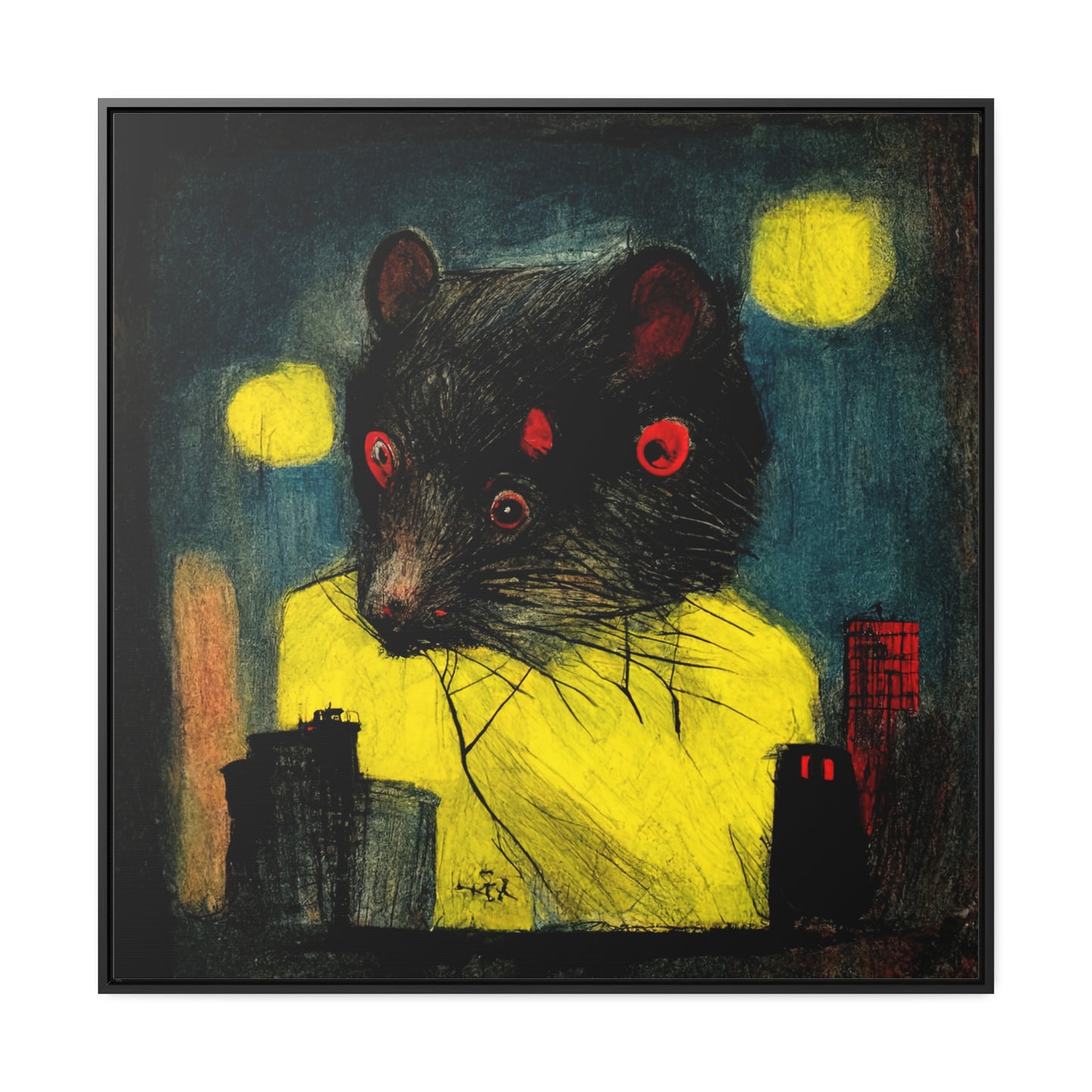 Urban Rat 6, Valentinii, Gallery Canvas Wraps, Square Frame