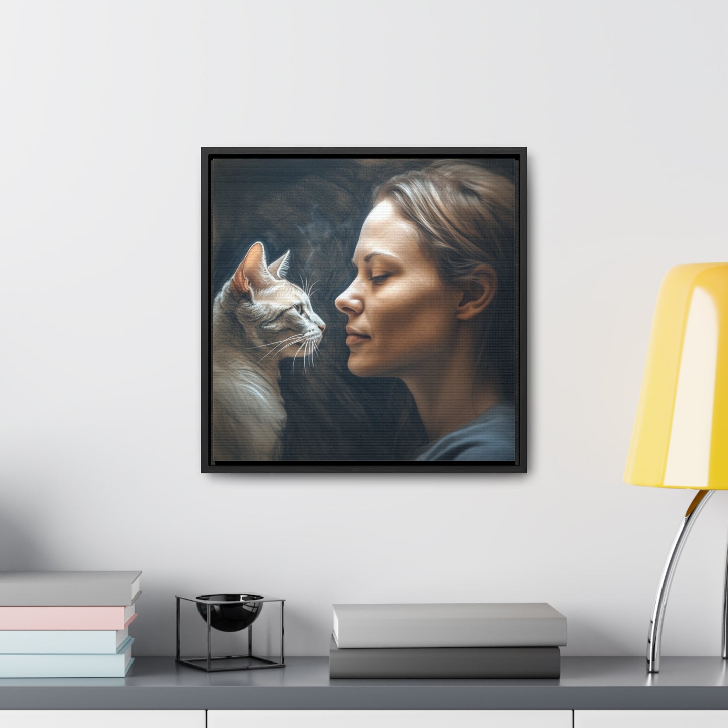 Cat Woman 32, Gallery Canvas Wraps, Square Frame