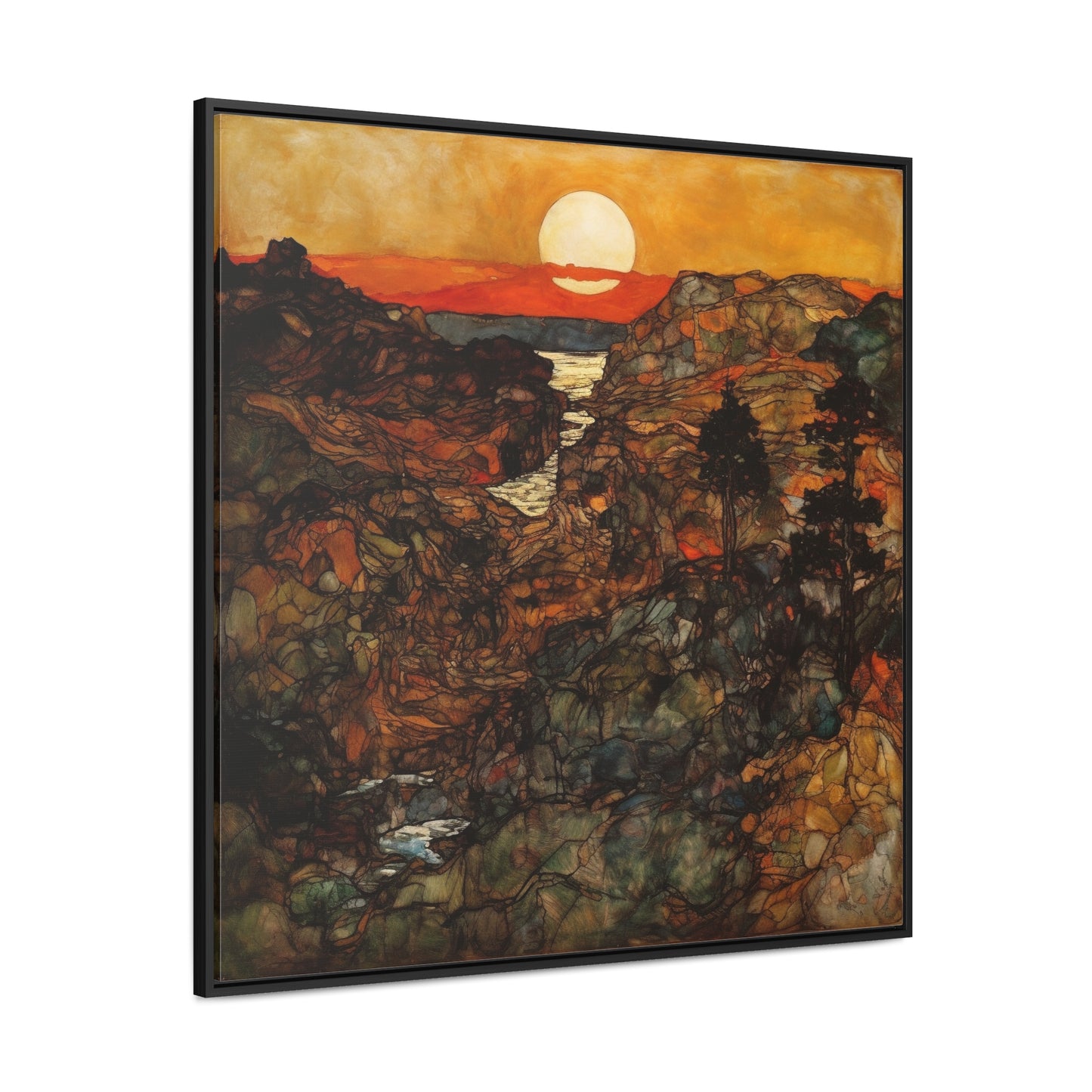 Land of the Sun 47, Valentinii, Gallery Canvas Wraps, Square Frame